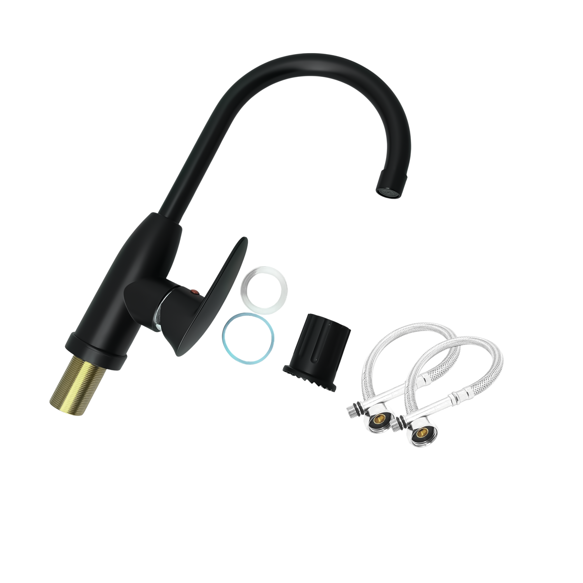 Griferia Lavaplatos Mezclador Cuerpo Negro 