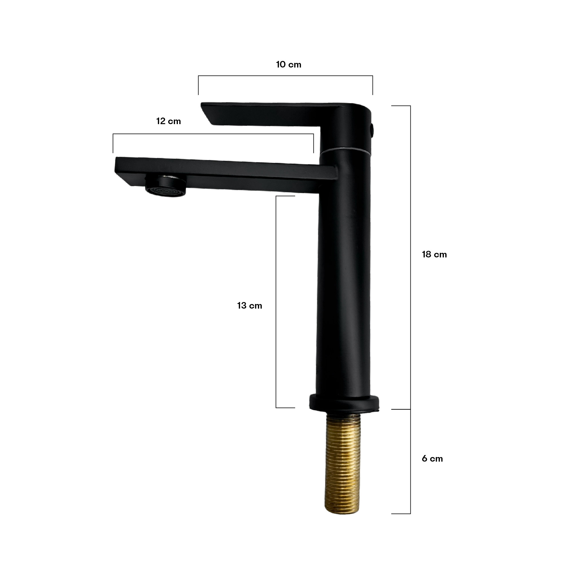 Griferia Lavamanos Baja Agua Fria Negra Argon Negra