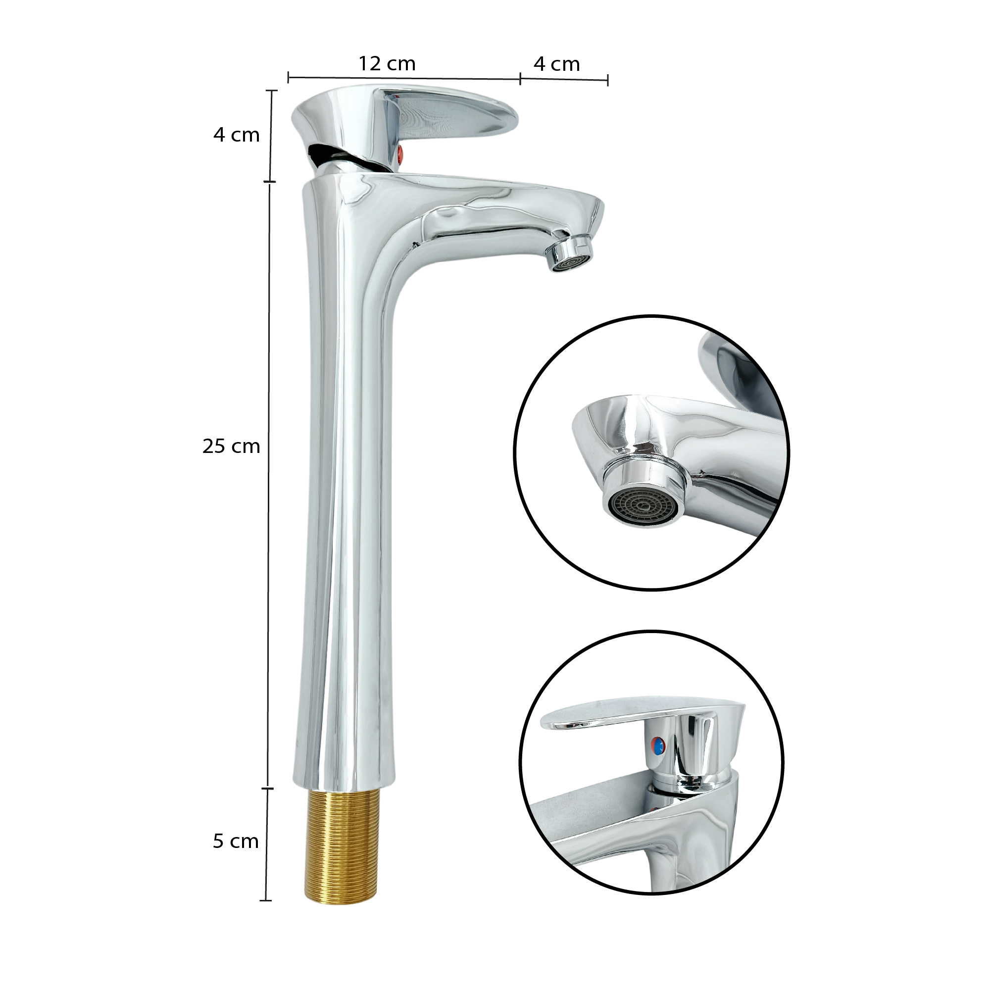 Grifería Alta Mezclador Monocontrol