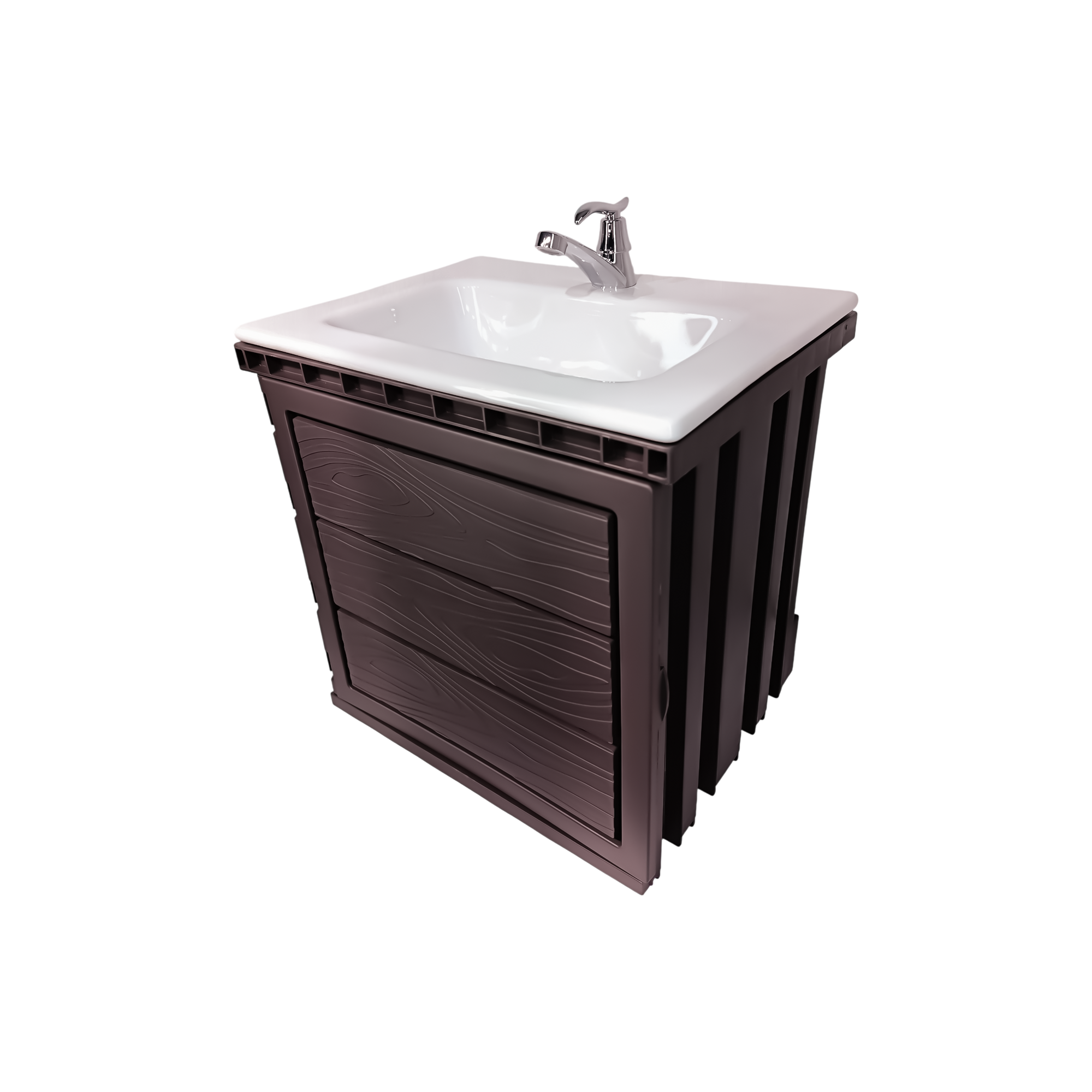 Kit Mueble En PVC + Lavamanos + Grifería  CCOL1115