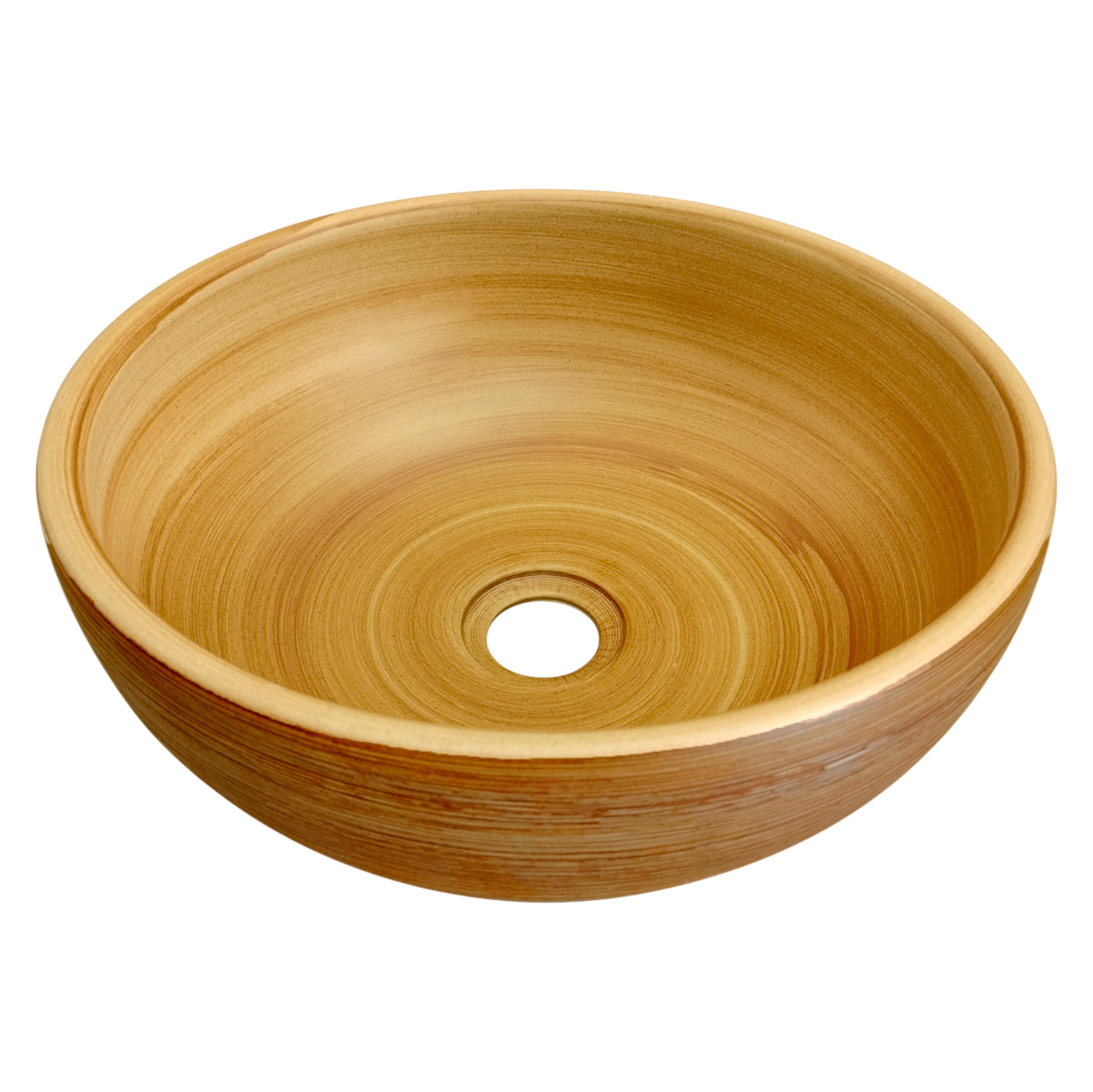 Sobreponer Artesanal Lavamanos Rustico Redondo