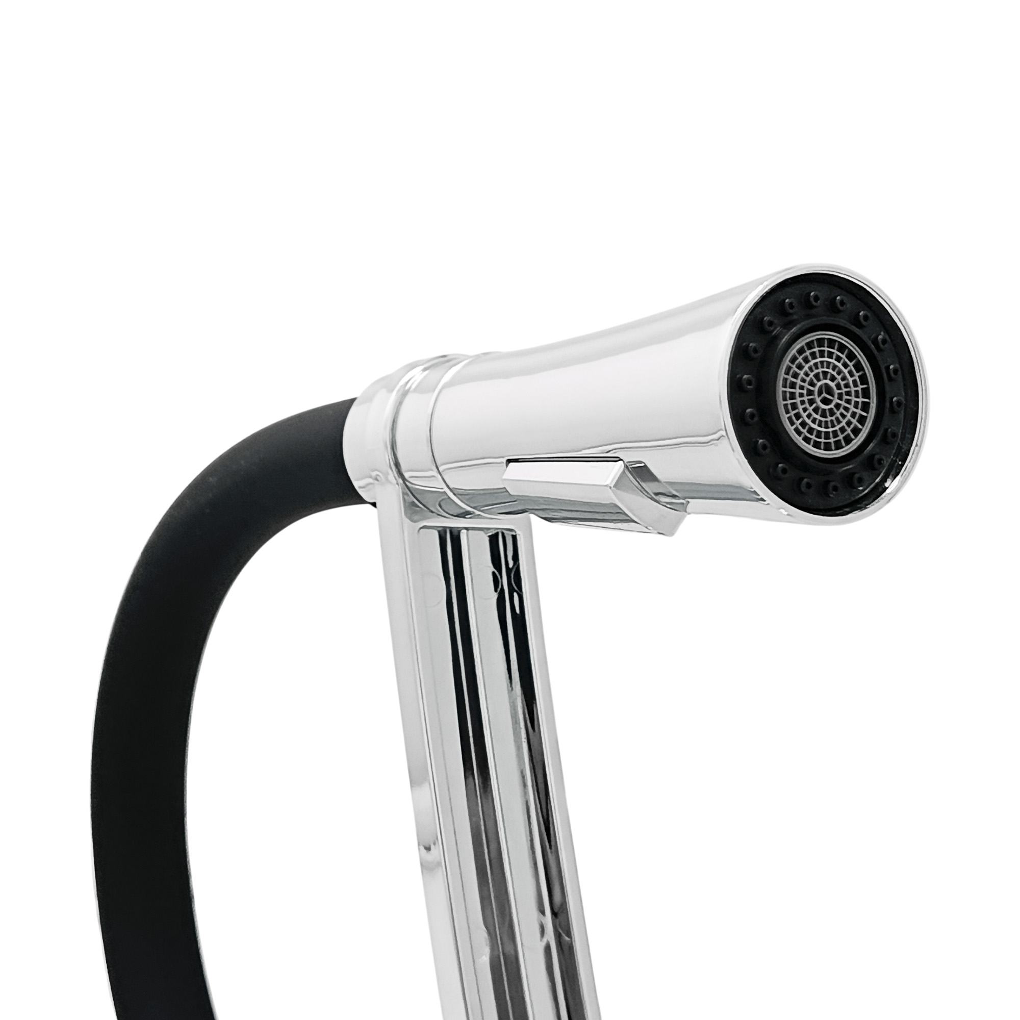 Griferia Lavaplatos Mezcador Flexible Negro Santorini