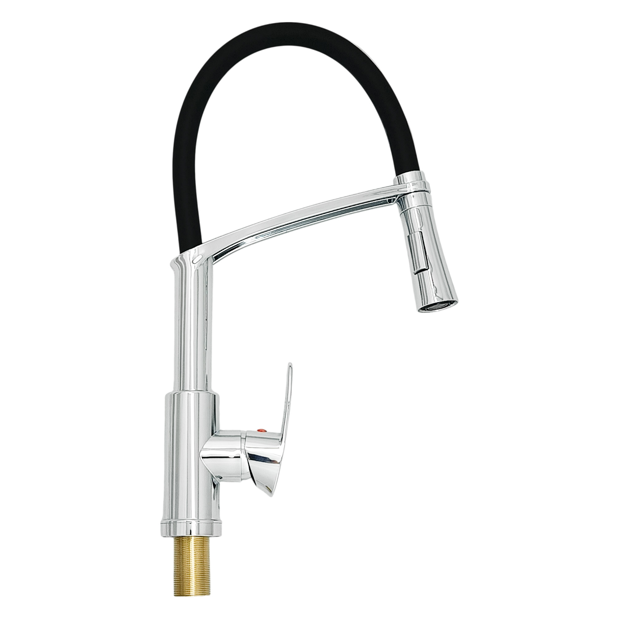 Griferia Lavaplatos Mezcador Flexible Negro Santorini