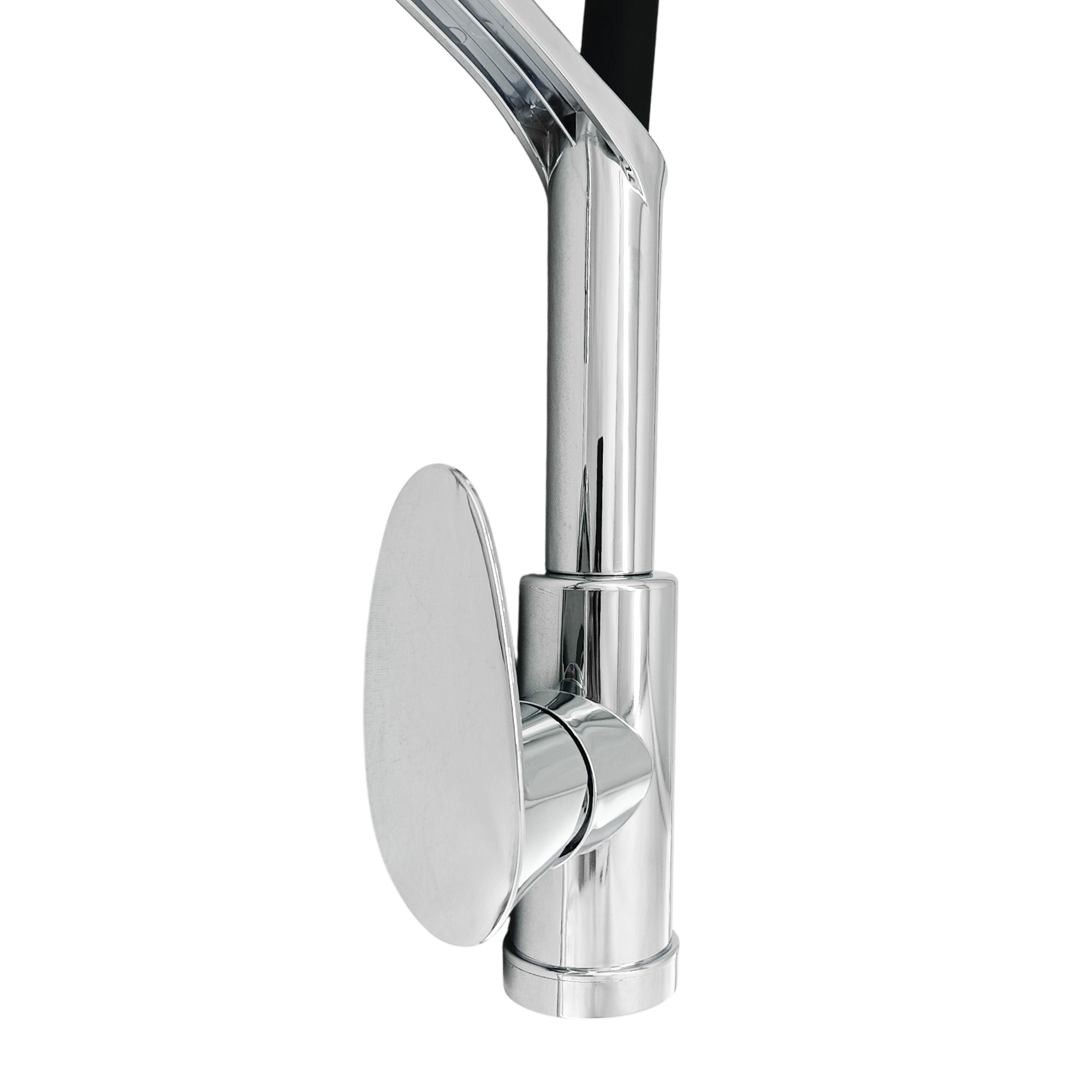 Griferia Lavaplatos Mezcador Flexible Negro Santorini