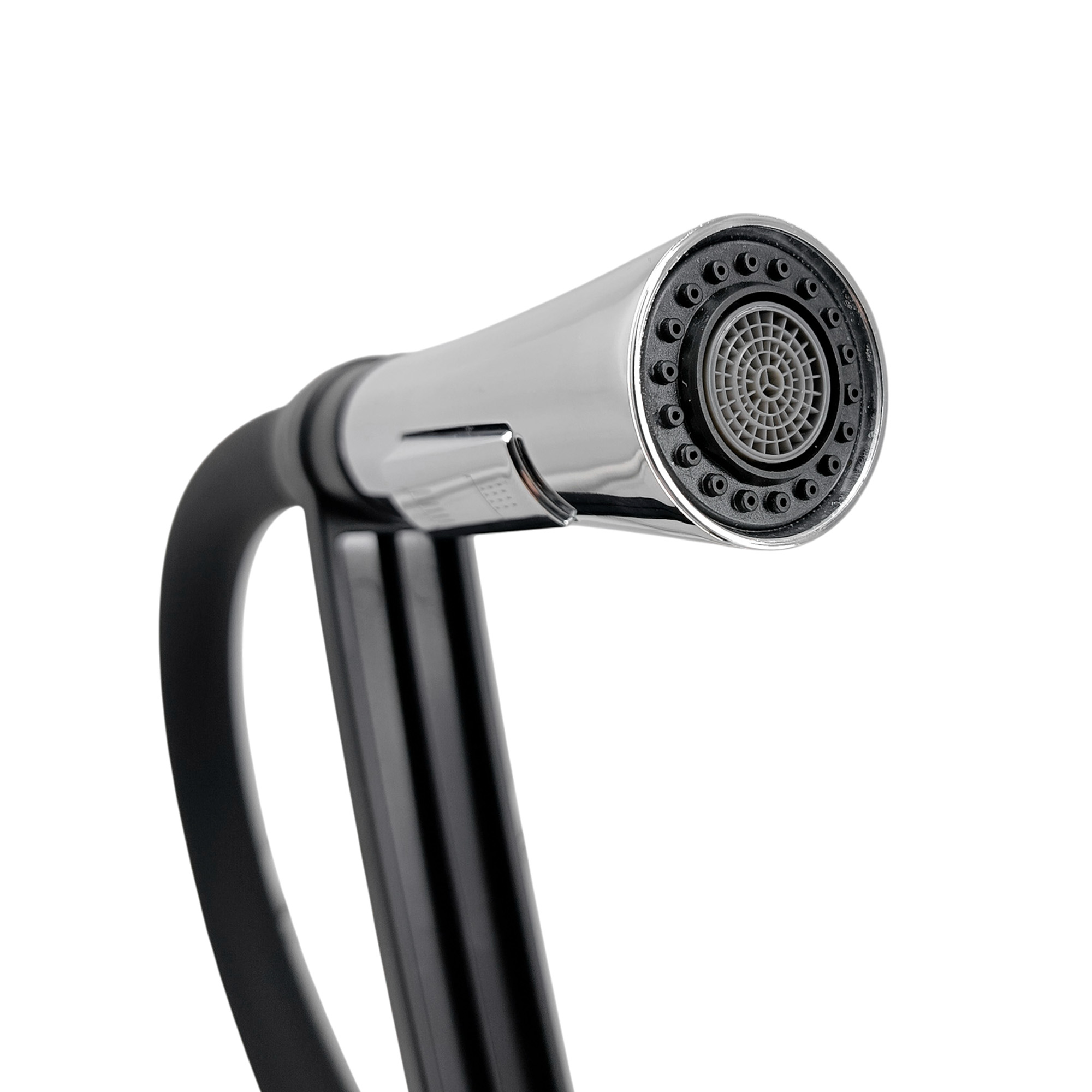 Griferia Lavaplatos Mezclador Negro Cuello Flexible Negro