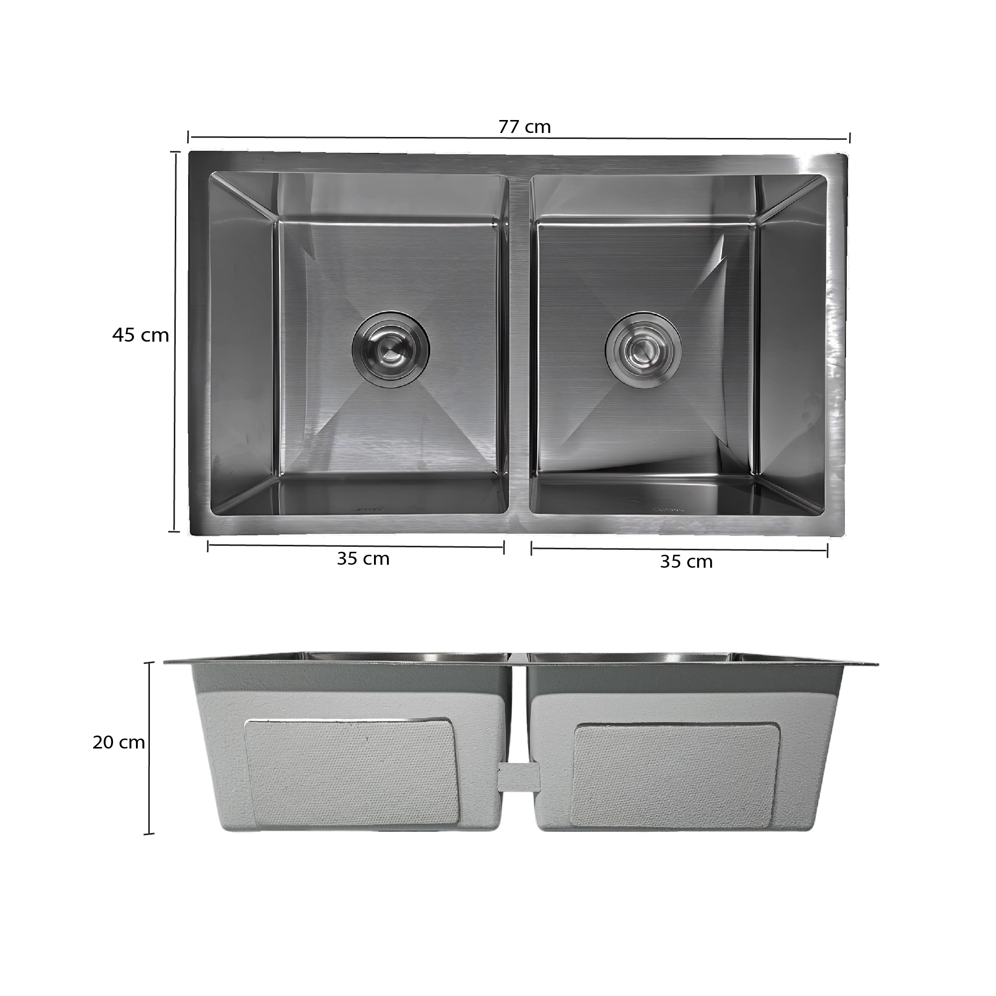 Lavaplatos Luxury Negro Acero Inoxidable