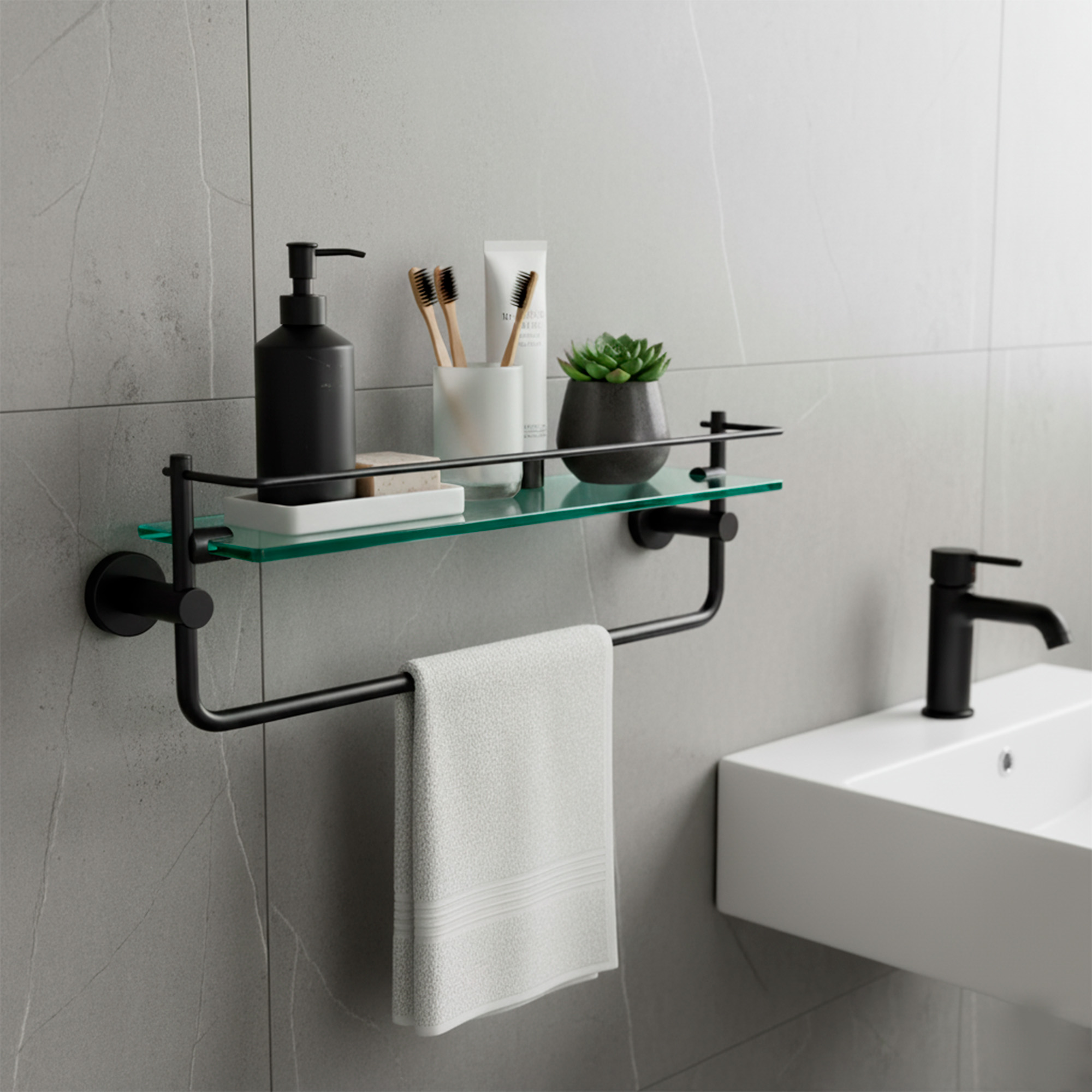 Organizador Vidrio/acero Negra Ccol