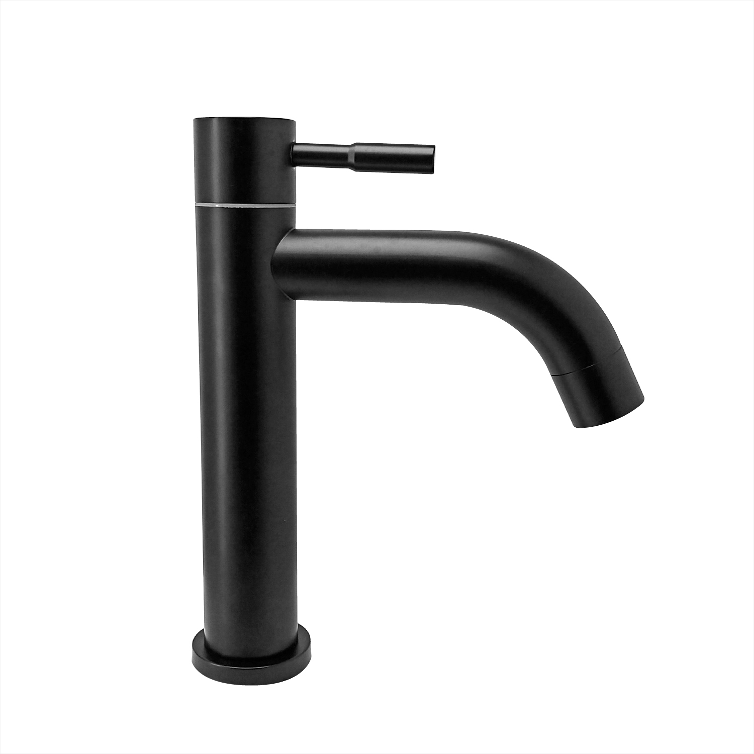 Combo Lavamanos Sobreponer + Griferia Agua Fría Negra C1187