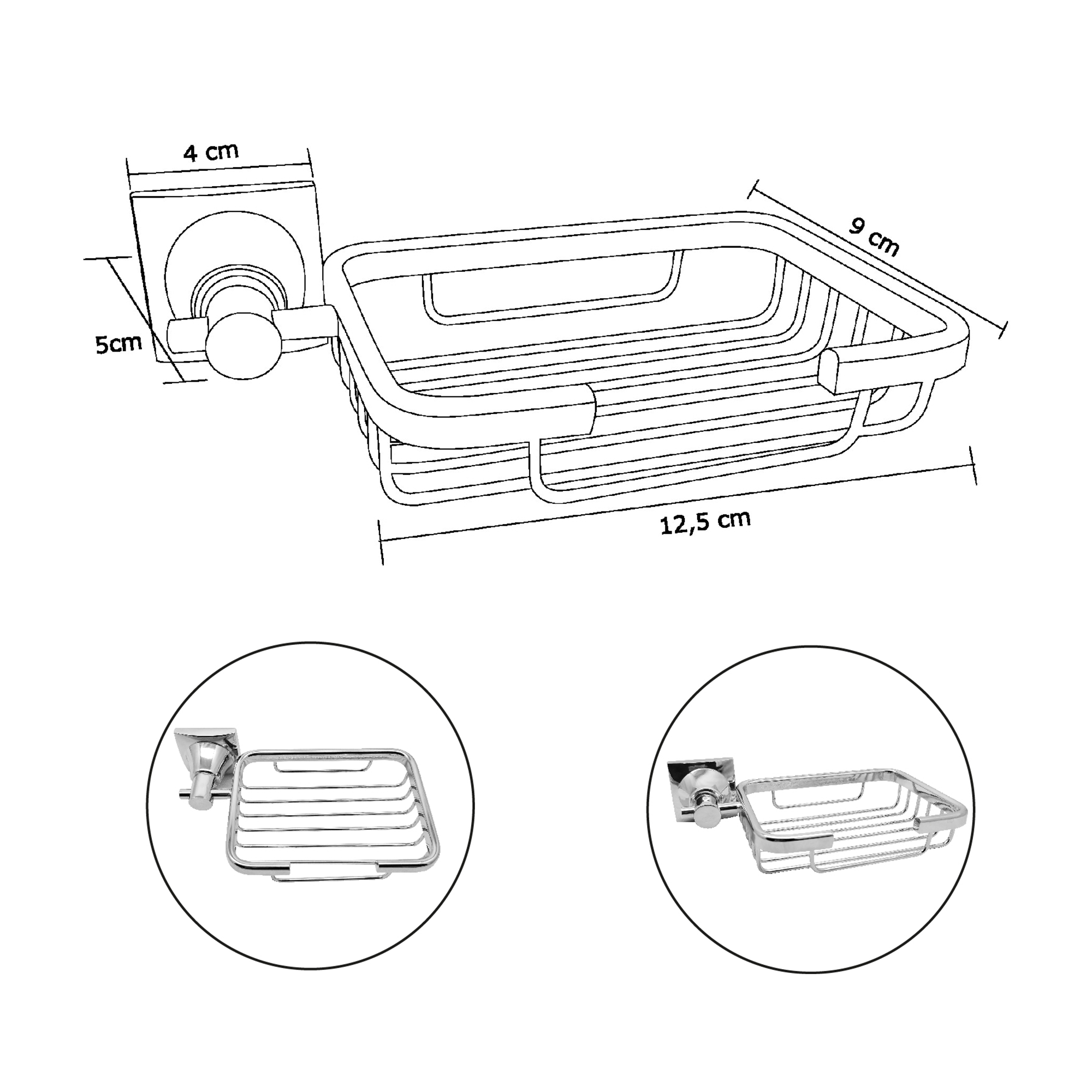 Pack Por 2 Jaboneras Cromadas CCOL-1198