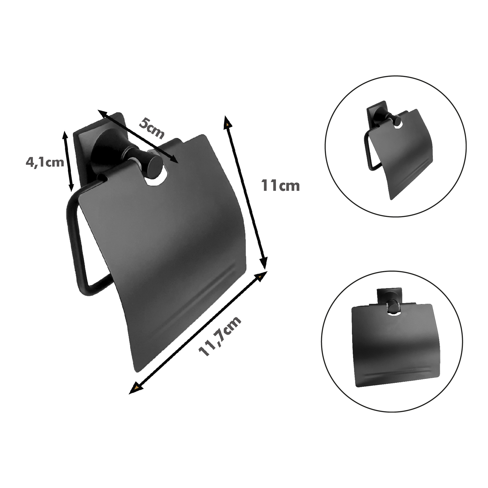 Pack Por 2 Portarollo Negro CCOL-1199