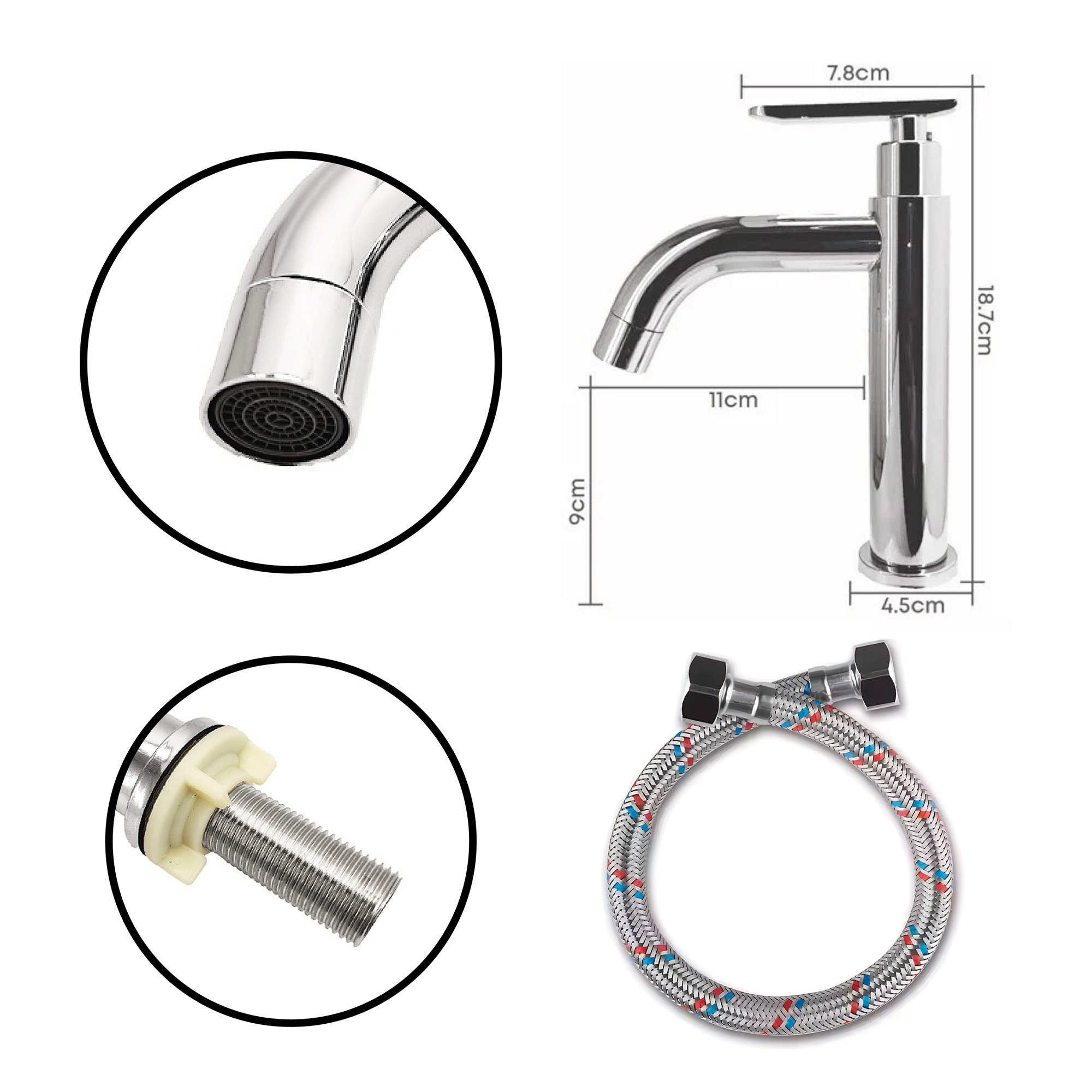 Combo Lavamanos Sobreponer + Griferia Agua Fría C1191