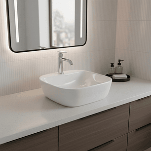 Combo Lavamanos Sobreponer + Griferia Agua Fría C1191