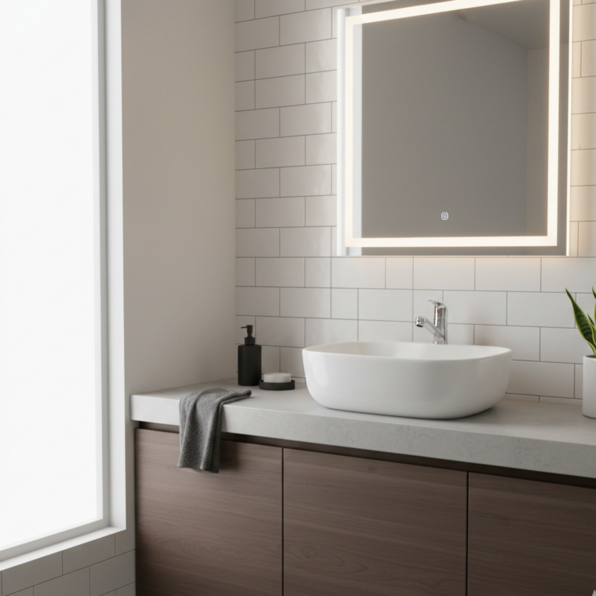 Combo Lavamanos Sobreponer + Grifería Agua Fría + Push + Sifón