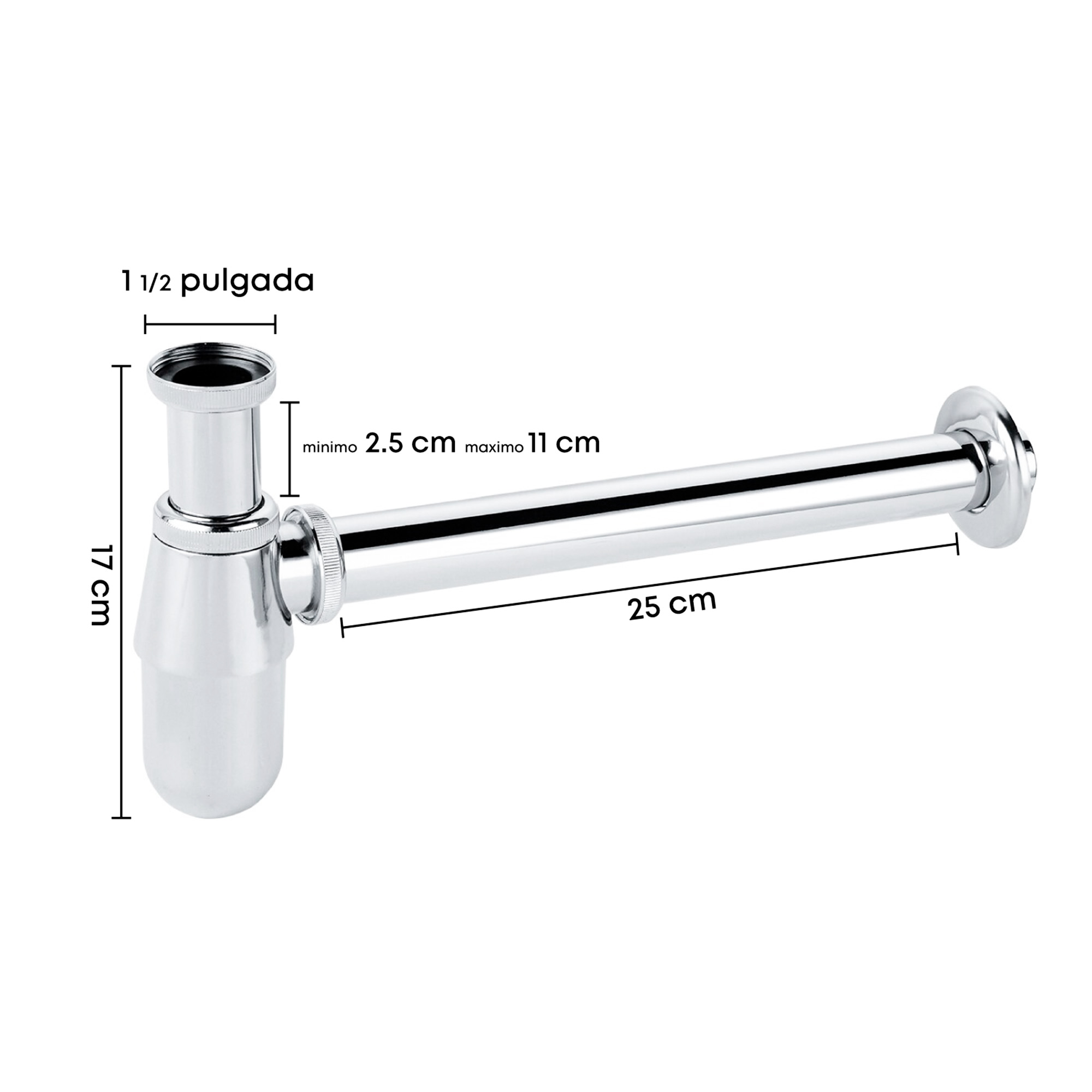 Set Grifería Inox Mezclador + Desagüe Con Rebose C1193