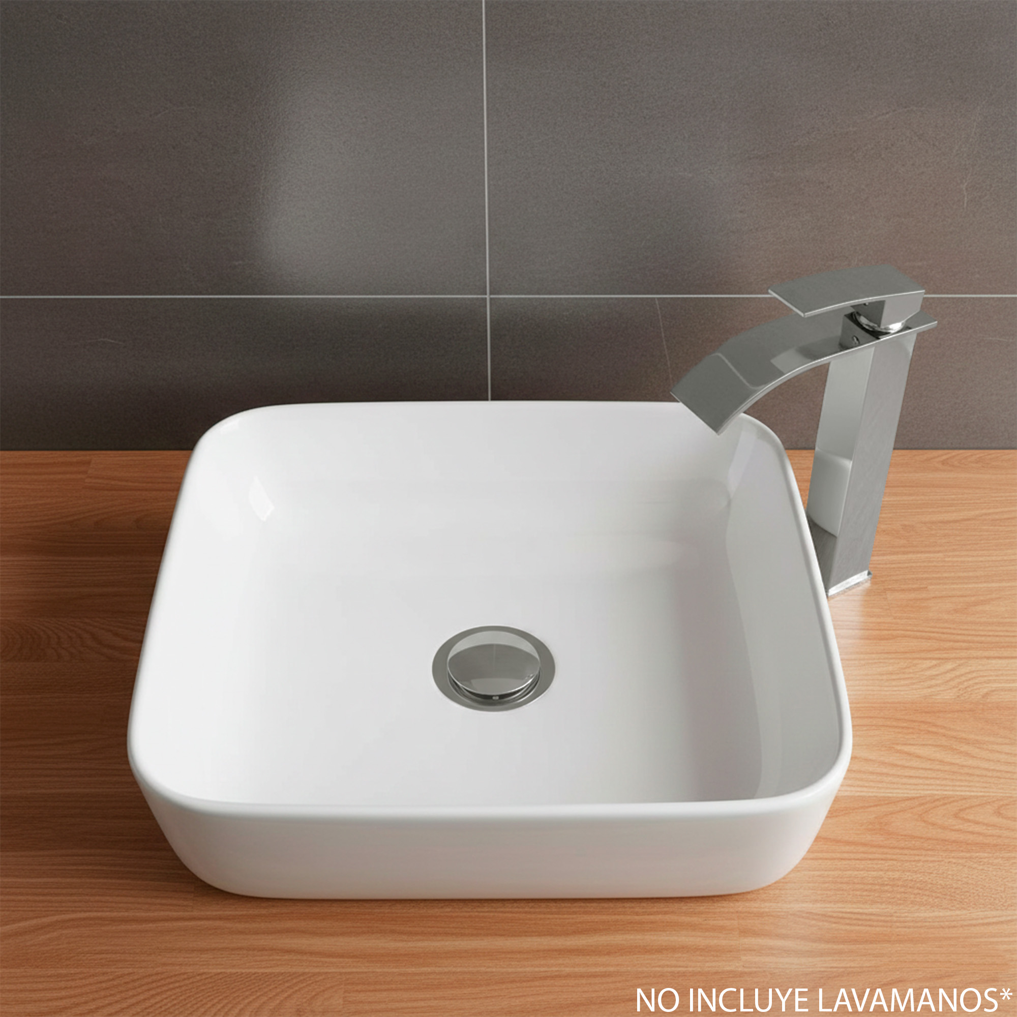 Set Grifería Inox Mezclador + Desagüe Con Rebose C1193