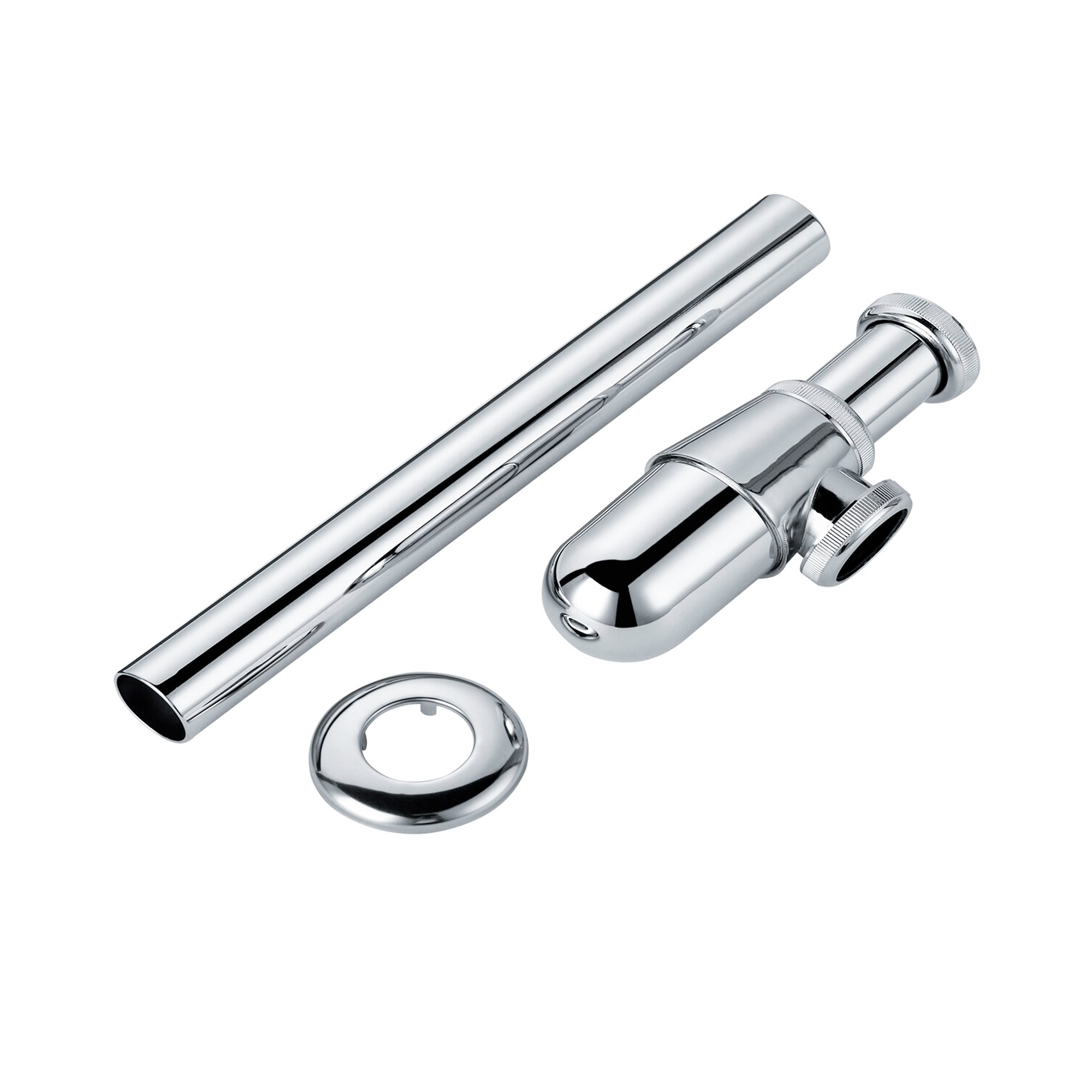 Set Grifería Inox Mezclador + Desague Sin Rebose C1194