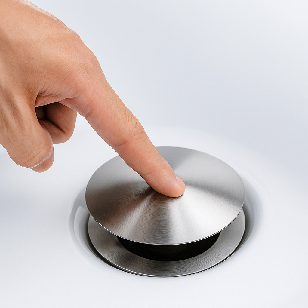 Set Grifería Inox Mezclador + Desague Sin Rebose C1194