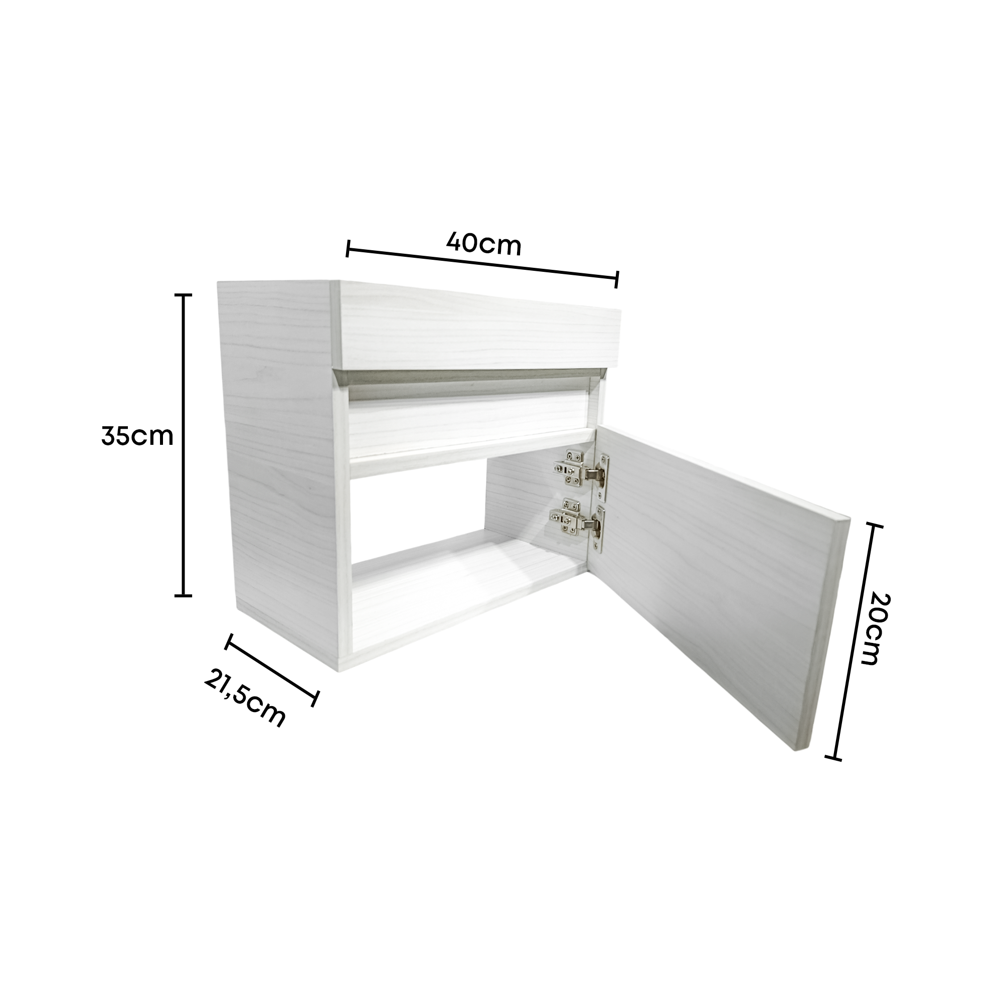 Mueble Flotante Para Lavamanos Nappo ( Color Glacial )