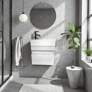 Mueble Flotante Para Lavamanos Nappo ( Color Glacial )