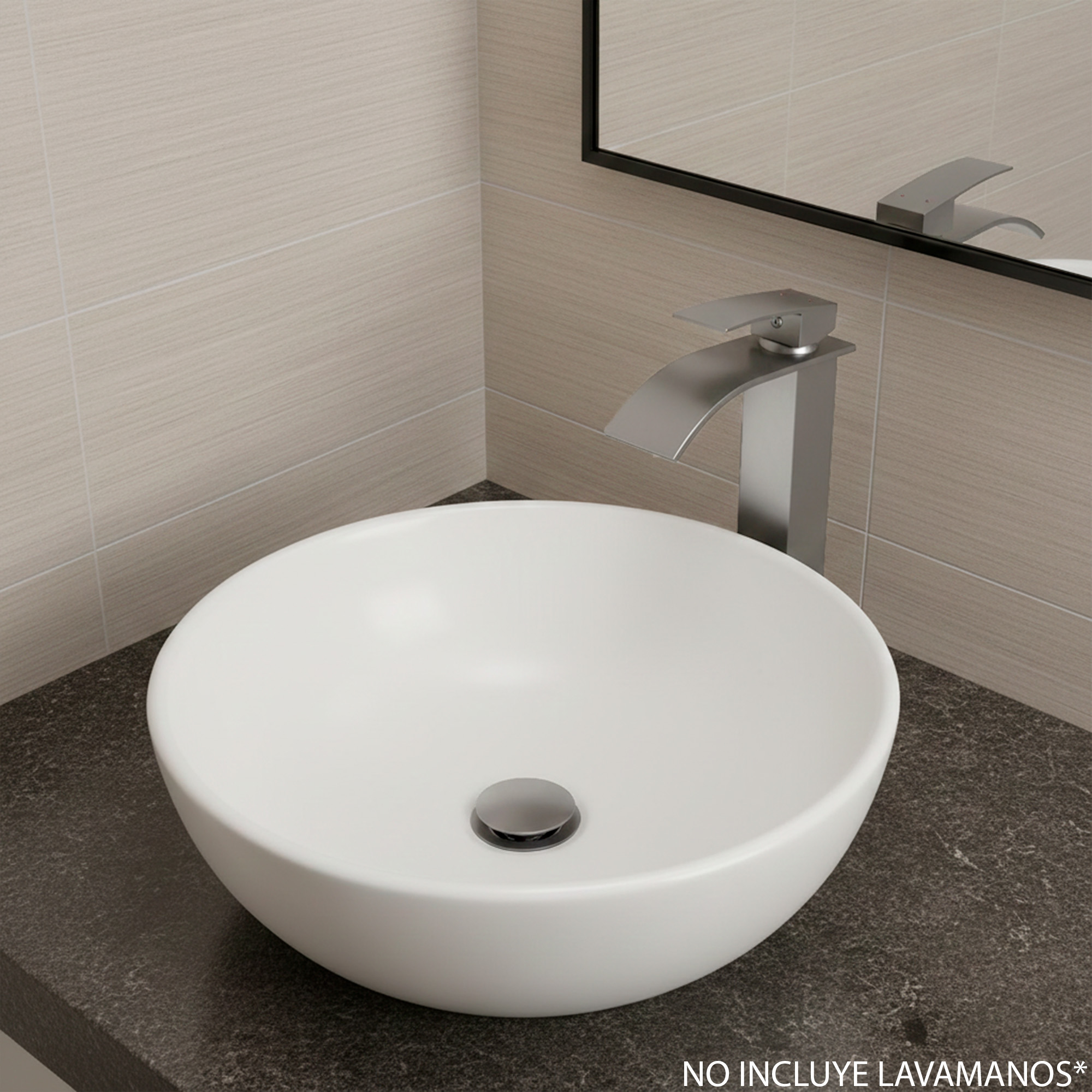 Set Grifería Inox Mezclador + Desague Sin Rebose C1196