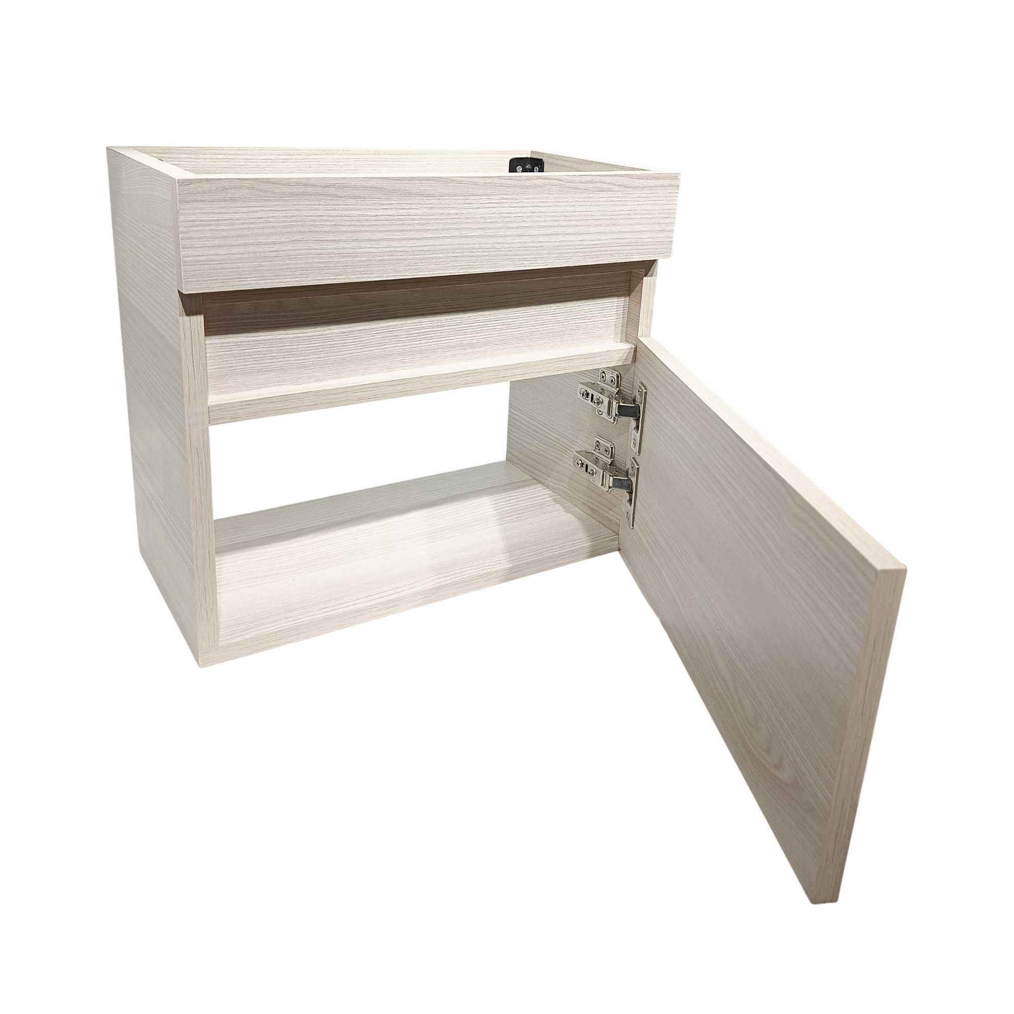 Mueble Aksel Flotante Para Lavamanos Nappo Merano Beige Sin Agujeros