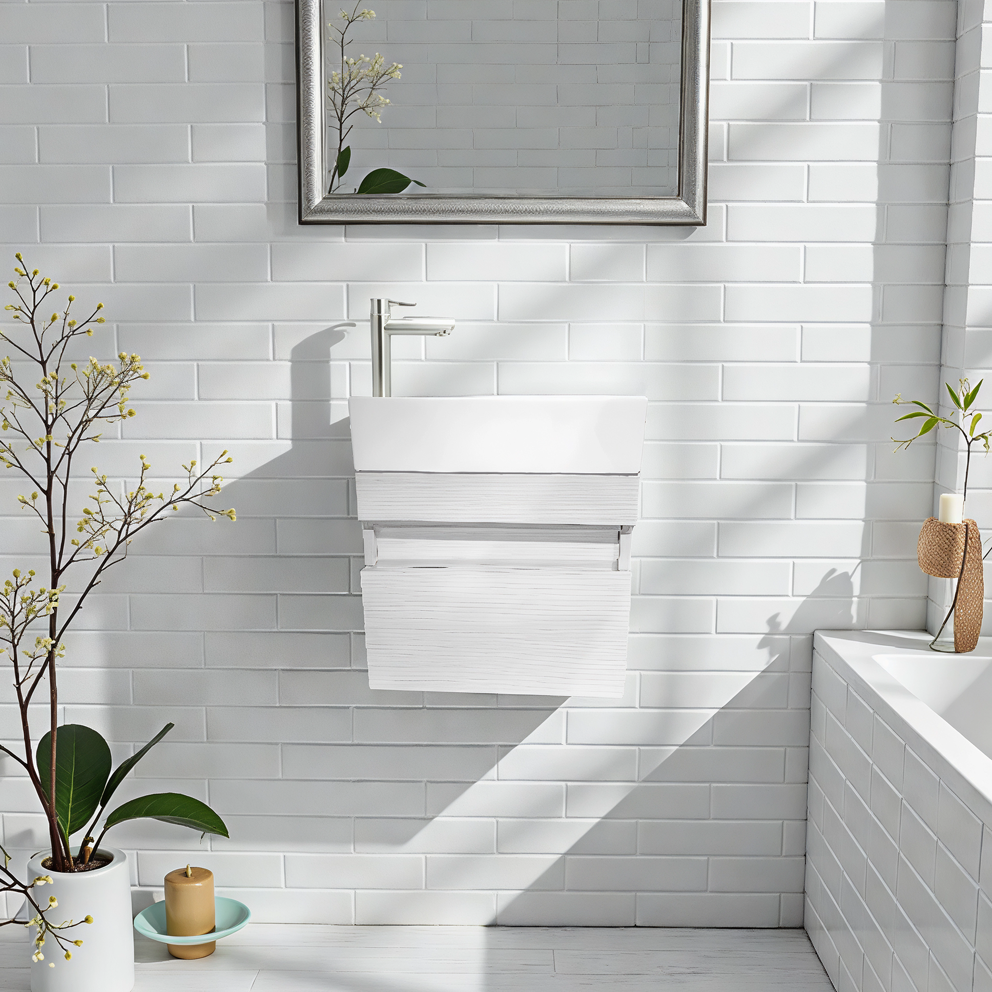 Combo Mueble Lavamanos + Lavamanos + Grifería + Push+ Acople