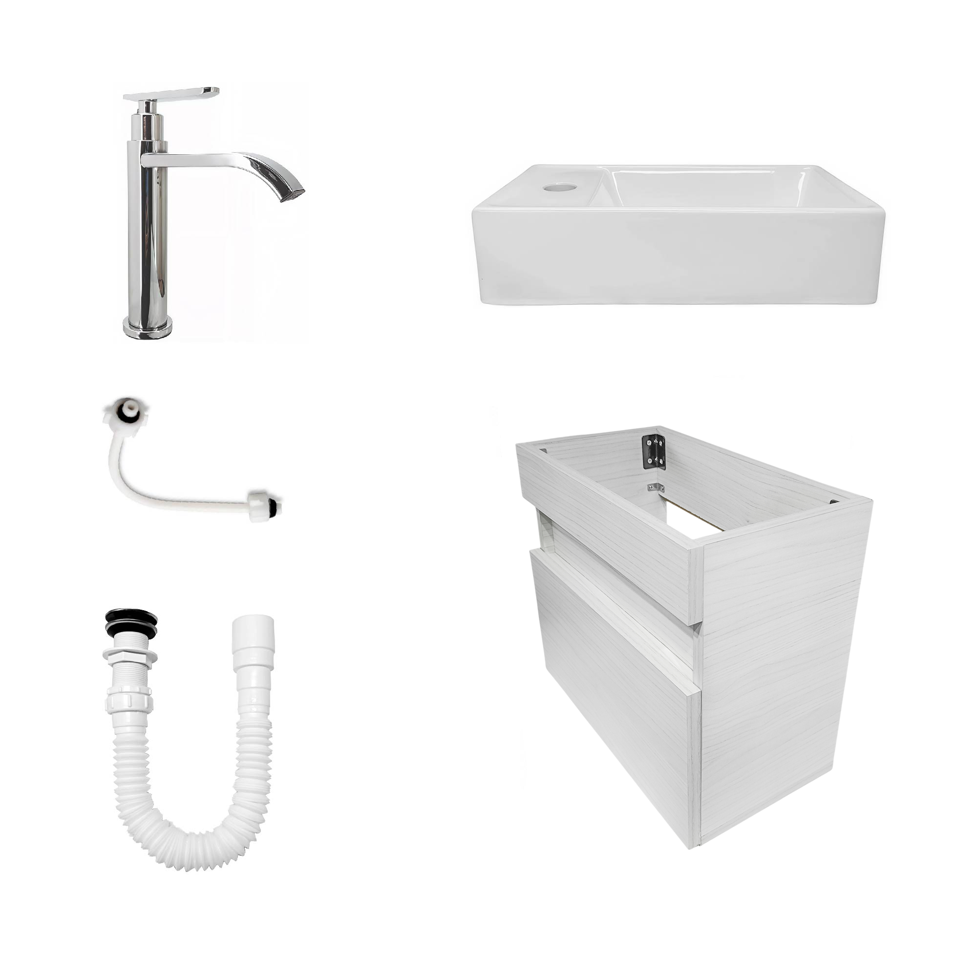 Combo Mueble Lavamanos + Lavamanos + Push + Acople+ Grifería