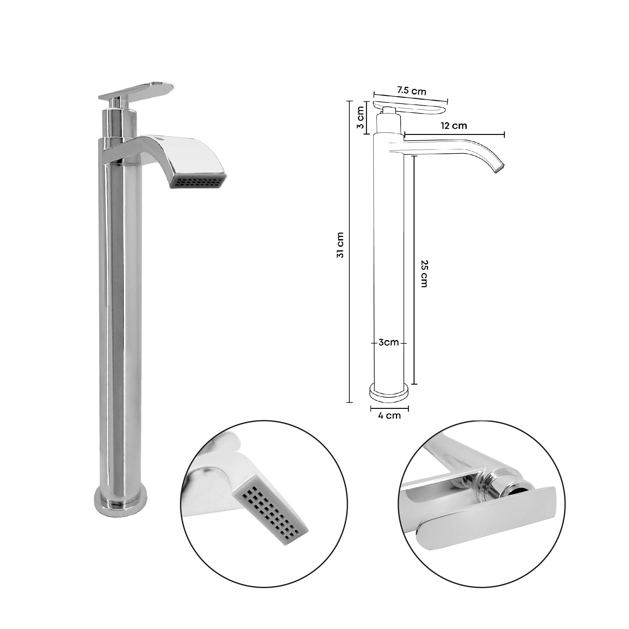 Kit Mueble + Lavamanos + Griferia  Ccol1125 Gris Un Agujero