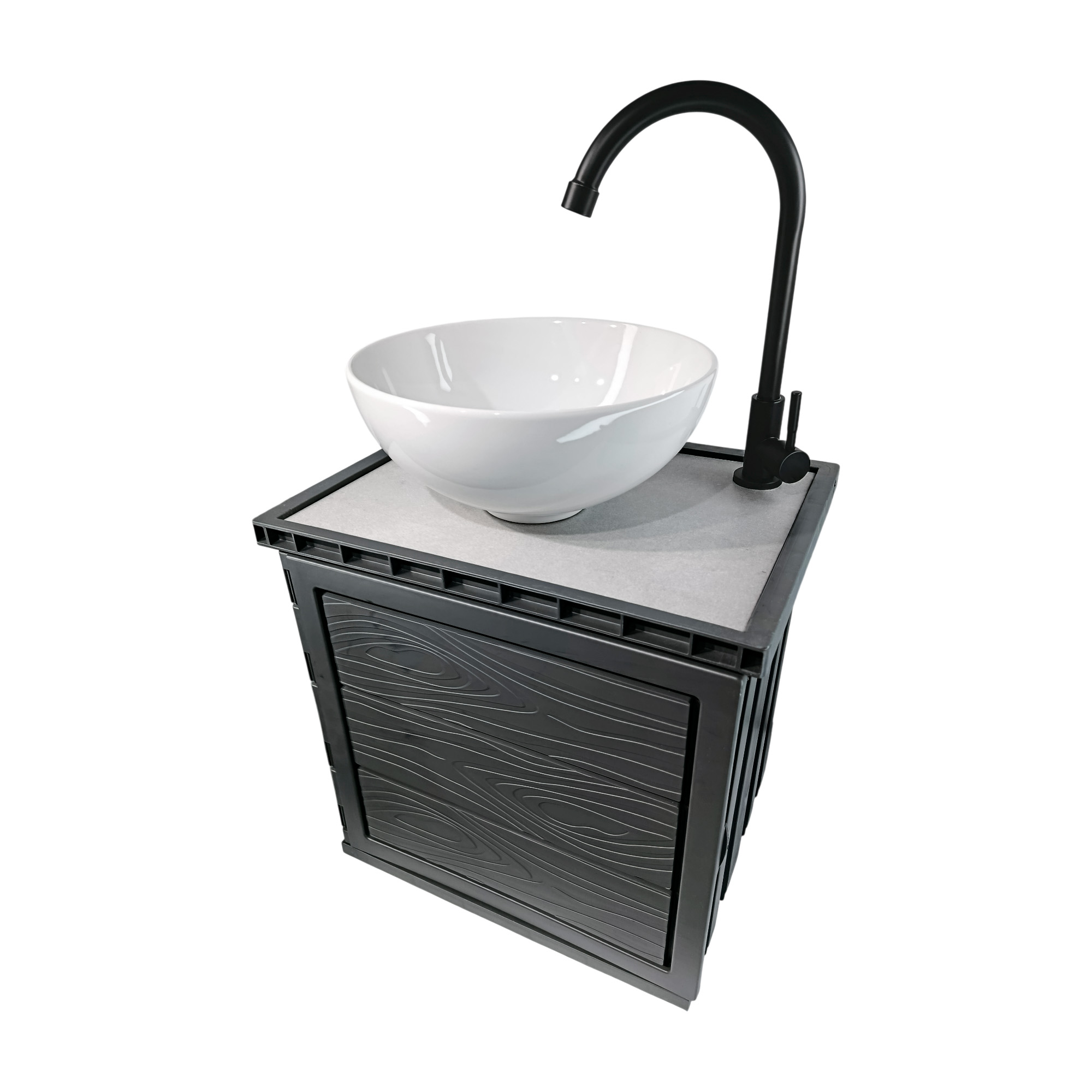 Kit Mueble Pvc + Lavamanos + Griferia Ccol1144