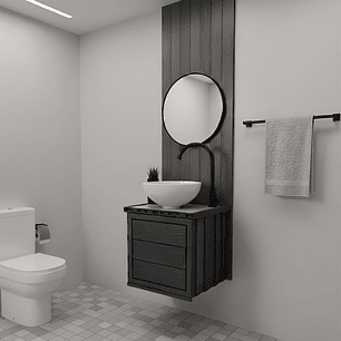 Kit Mueble Pvc + Lavamanos + Griferia Ccol1144