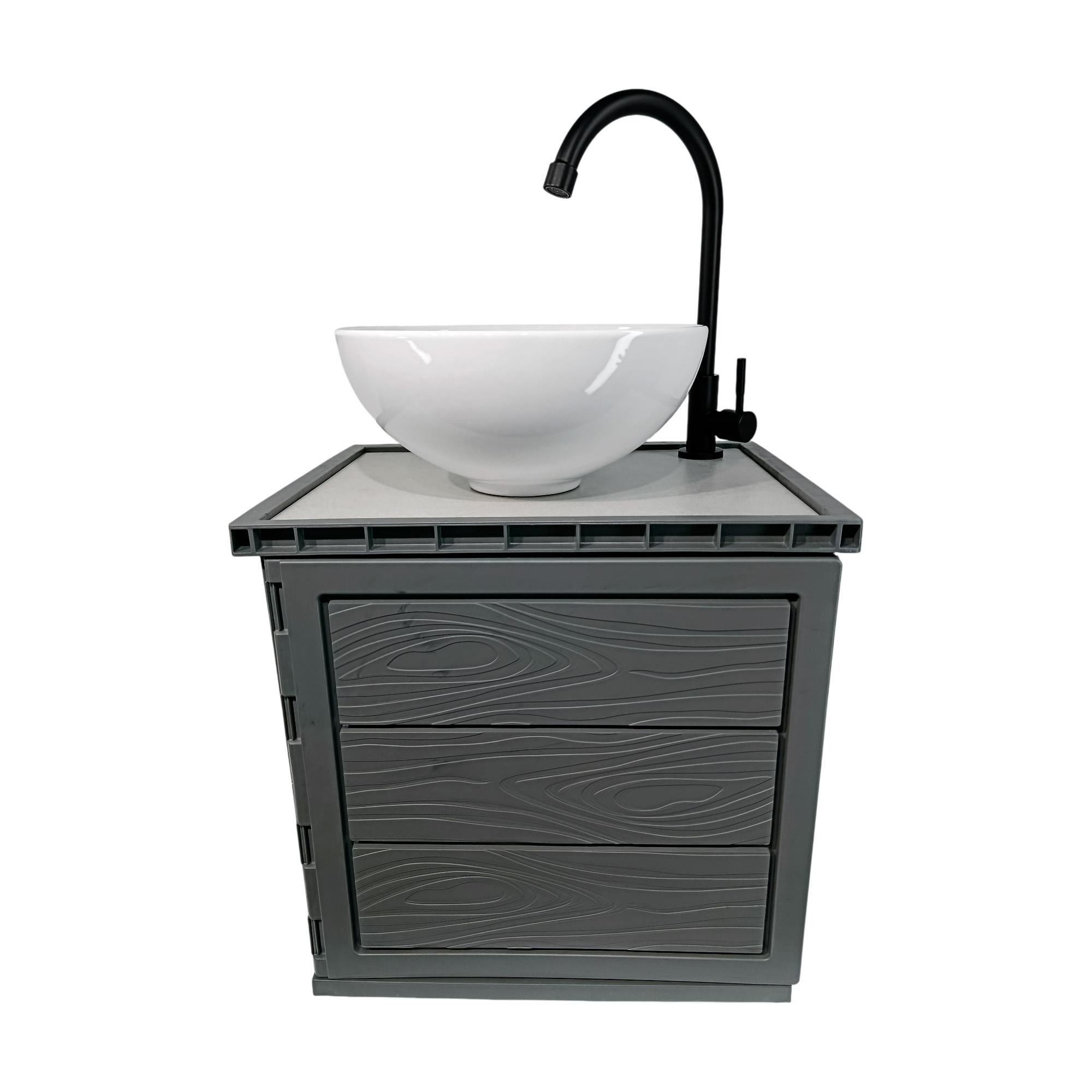 Kit Mueble Pvc + Lavamanos + Griferia Ccol1144