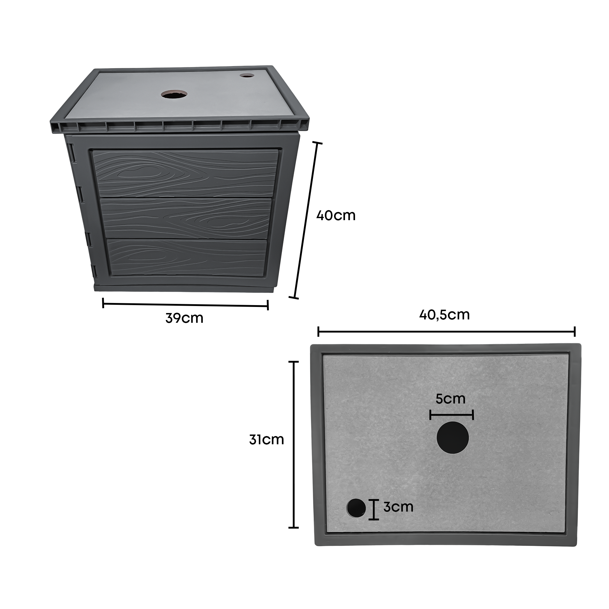 Kit Mueble Gris Pvc + Lavamanos + Griferia Ccol1146