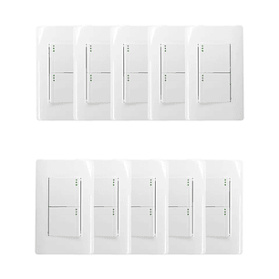 Pack X 10 Interruptor Doble Blanco C1211 10 A 110v Blanco
