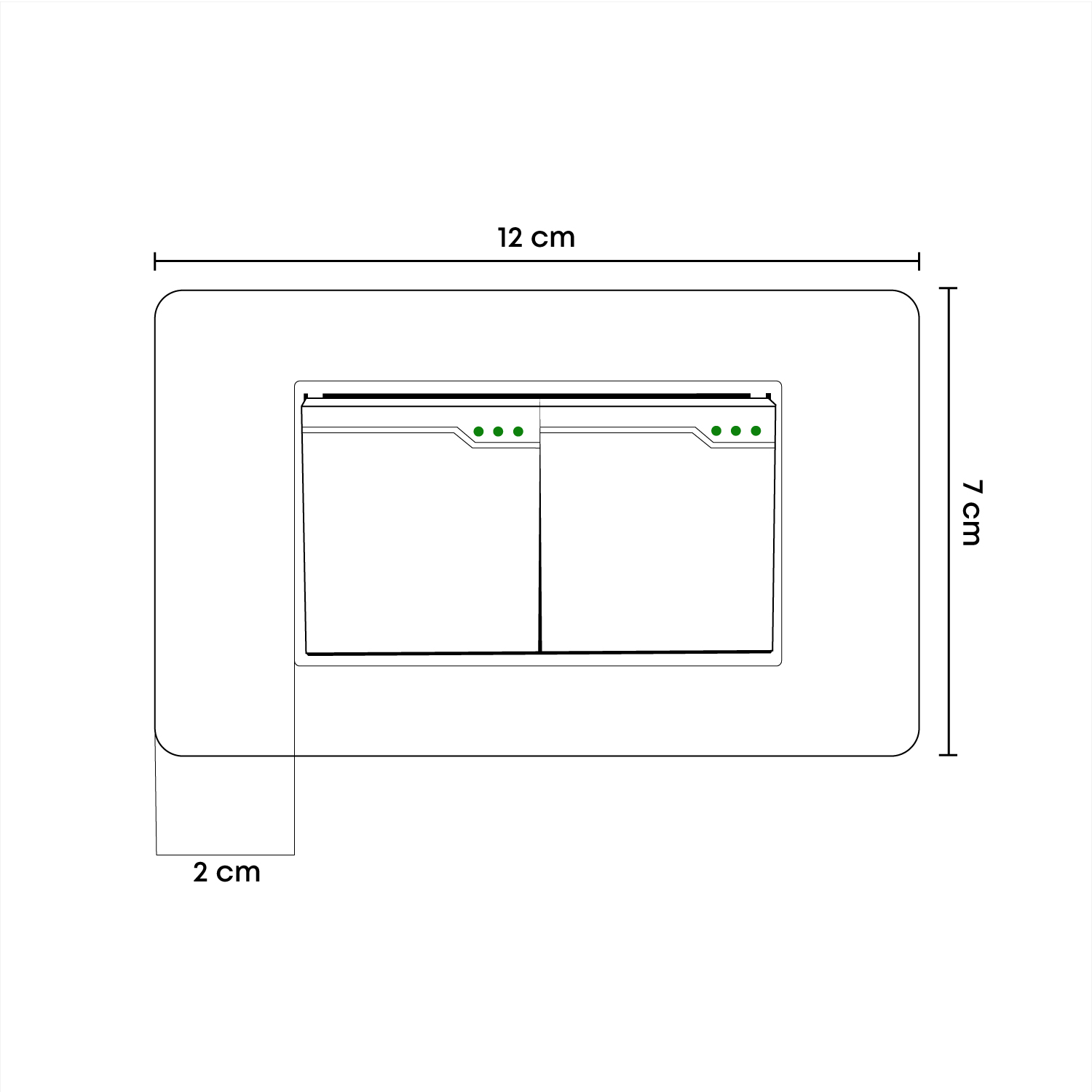 Pack X 5 Interruptor Doble Negro C1212 10 A 110 V