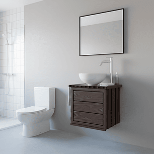 Kit Mueble Pvc + Lavamanos + Griferia Ccol1156