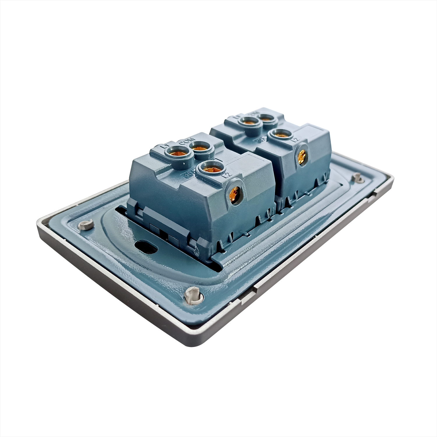 Pack X 10 Interruptor Doble Negro C1213 10 A 110v Negro