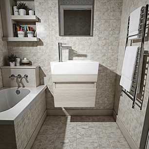 Combo Mueble Vanitory Merano C1272 Beige Un Agujero