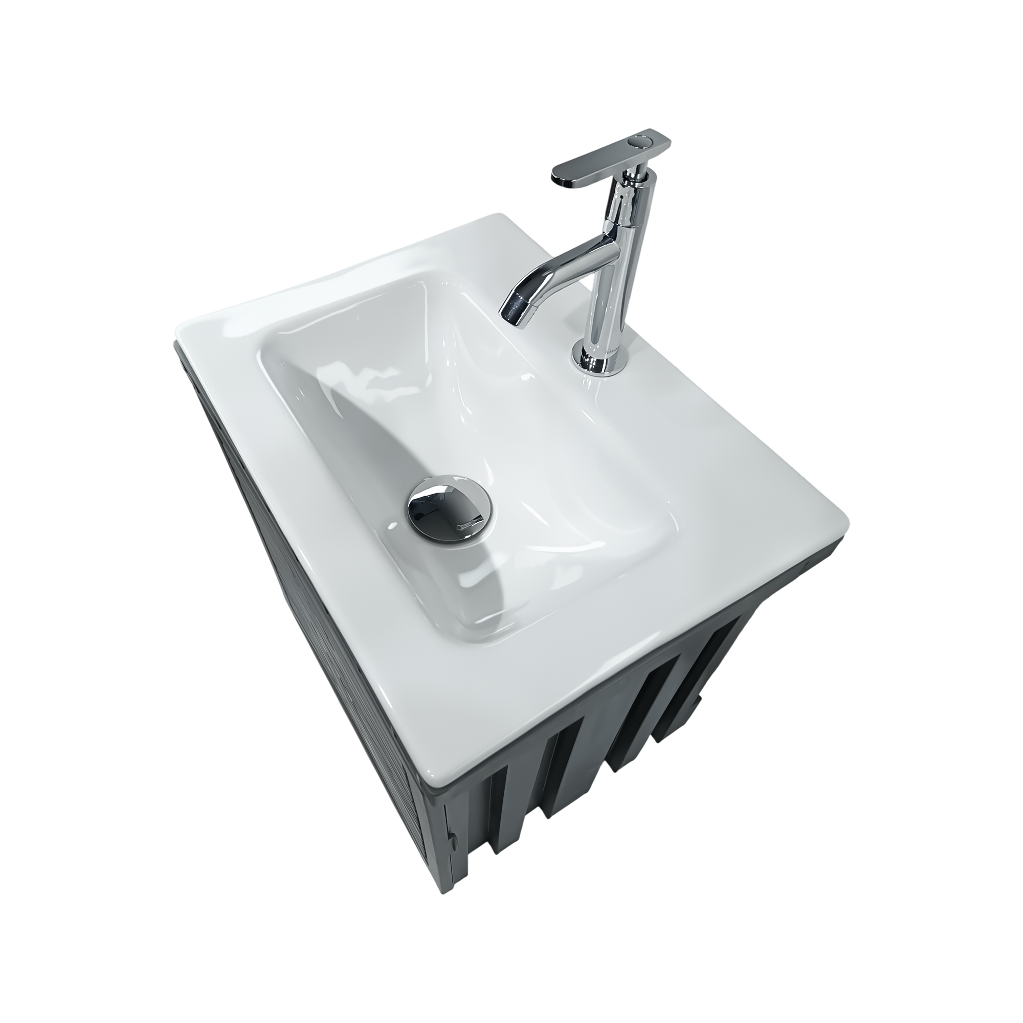 Kit Mueble en PVC + Lavamanos + Grifería  CCOL1116