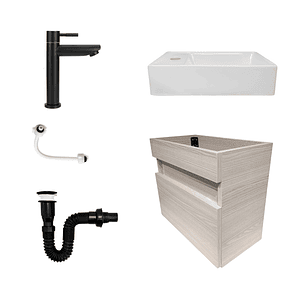 Combo Mueble Vanitory Merano C1275 Beige Un Agujero