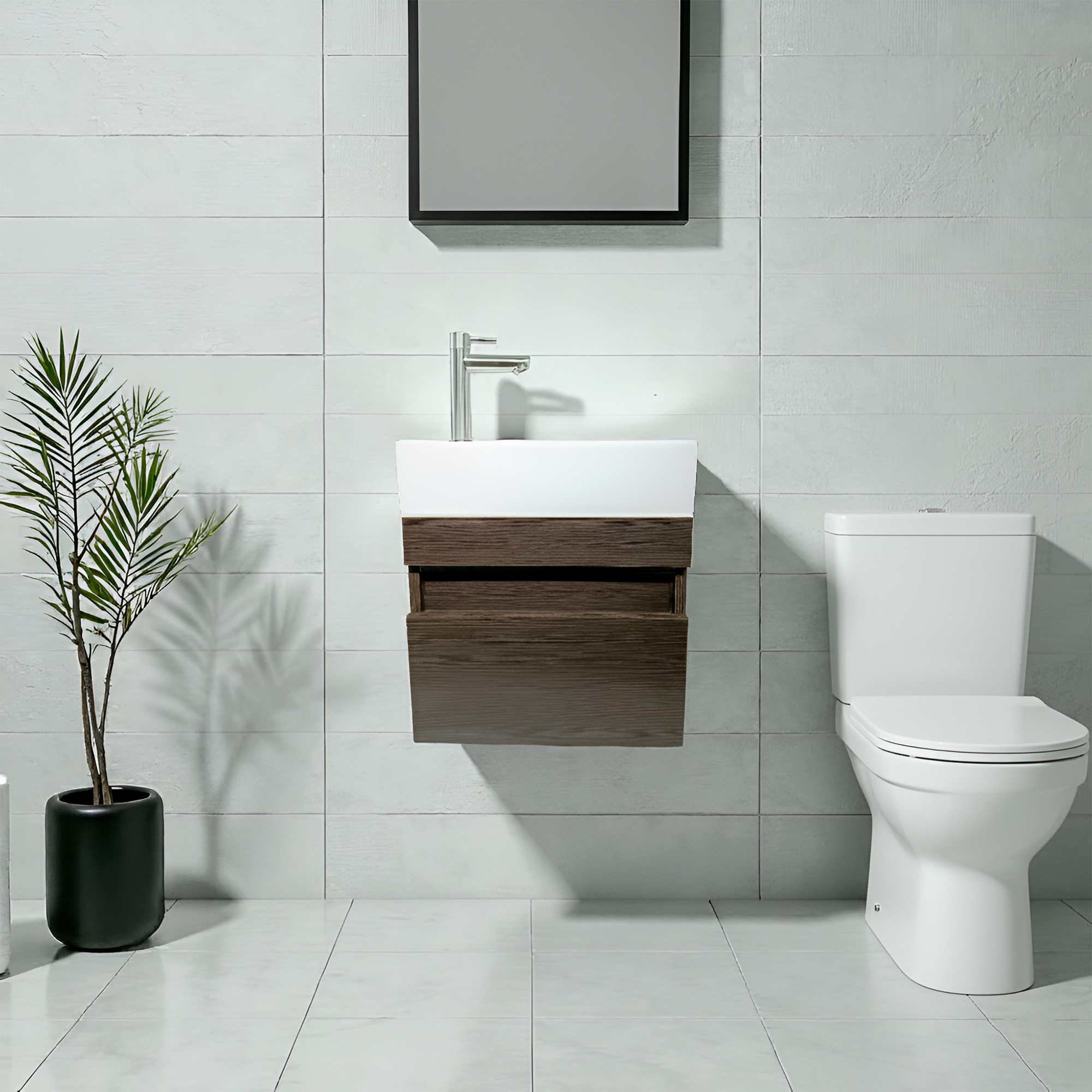 Combo Mueble Flotante + Lavamanos Nappo + Grifería C1267