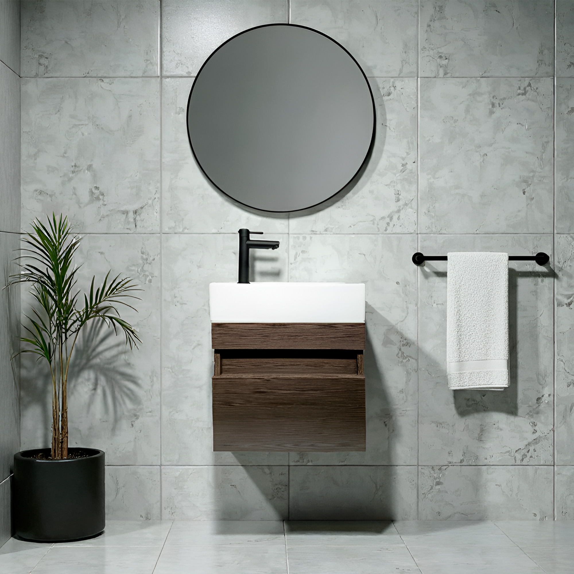 Combo Mueble Flotante + Lavamanos Nappo + Grifería C1270 