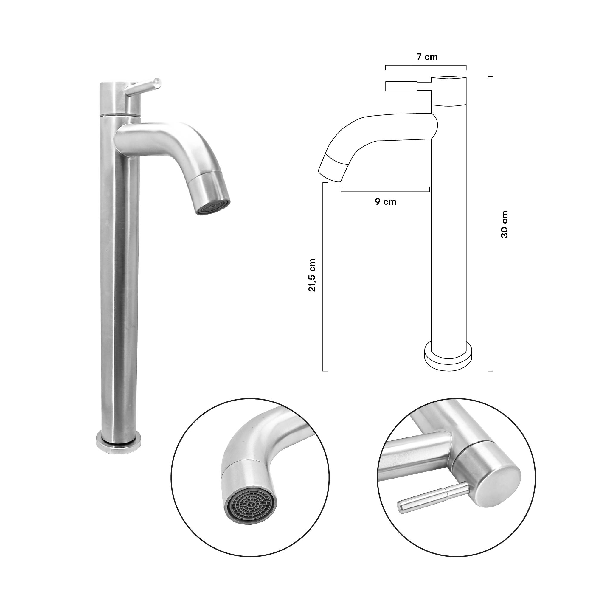 Kit Mueble + Lavamanos + Grifería Ccol1128 Gris Un Agujero