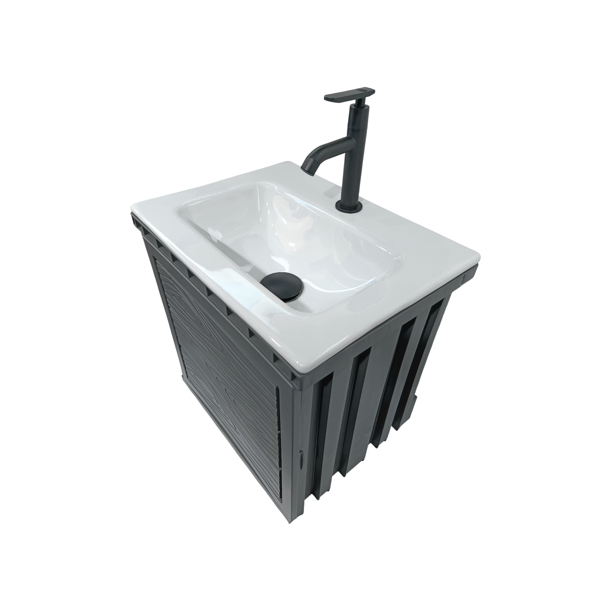 Kit Mueble en PVC + Lavamanos + Grifería  CCOL1118