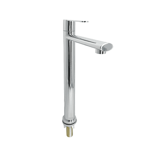 Grifería Alta Agua Fría Pico Plano Cromo Brillante Montesory