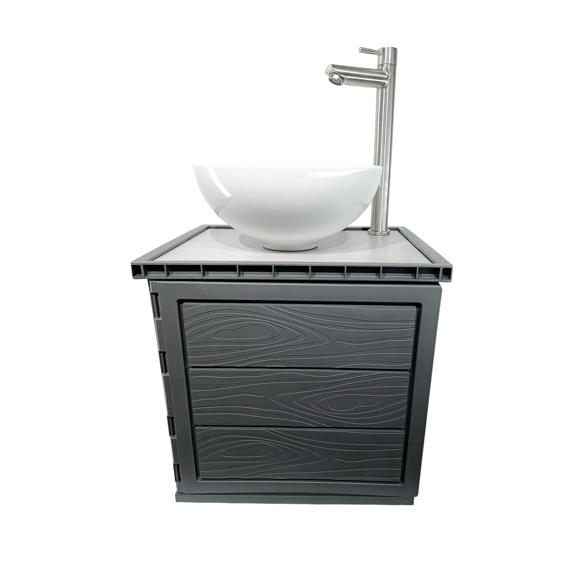 Kit Mueble Pvc + Lavamanos + Griferia Ccol1147