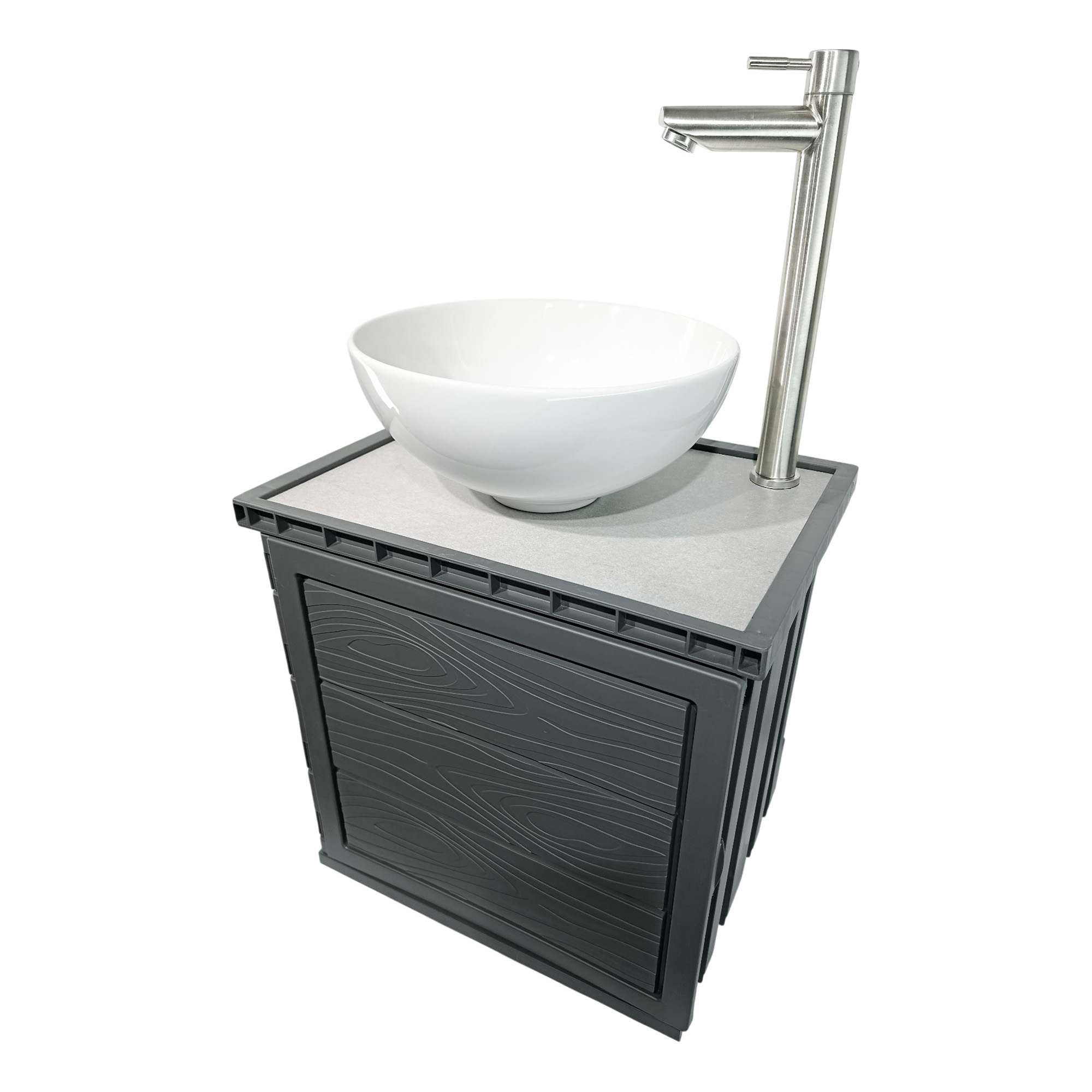 Kit Mueble Pvc + Lavamanos + Griferia Ccol1147