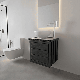 Kit Mueble Pvc + Lavamanos + Griferia Ccol1148