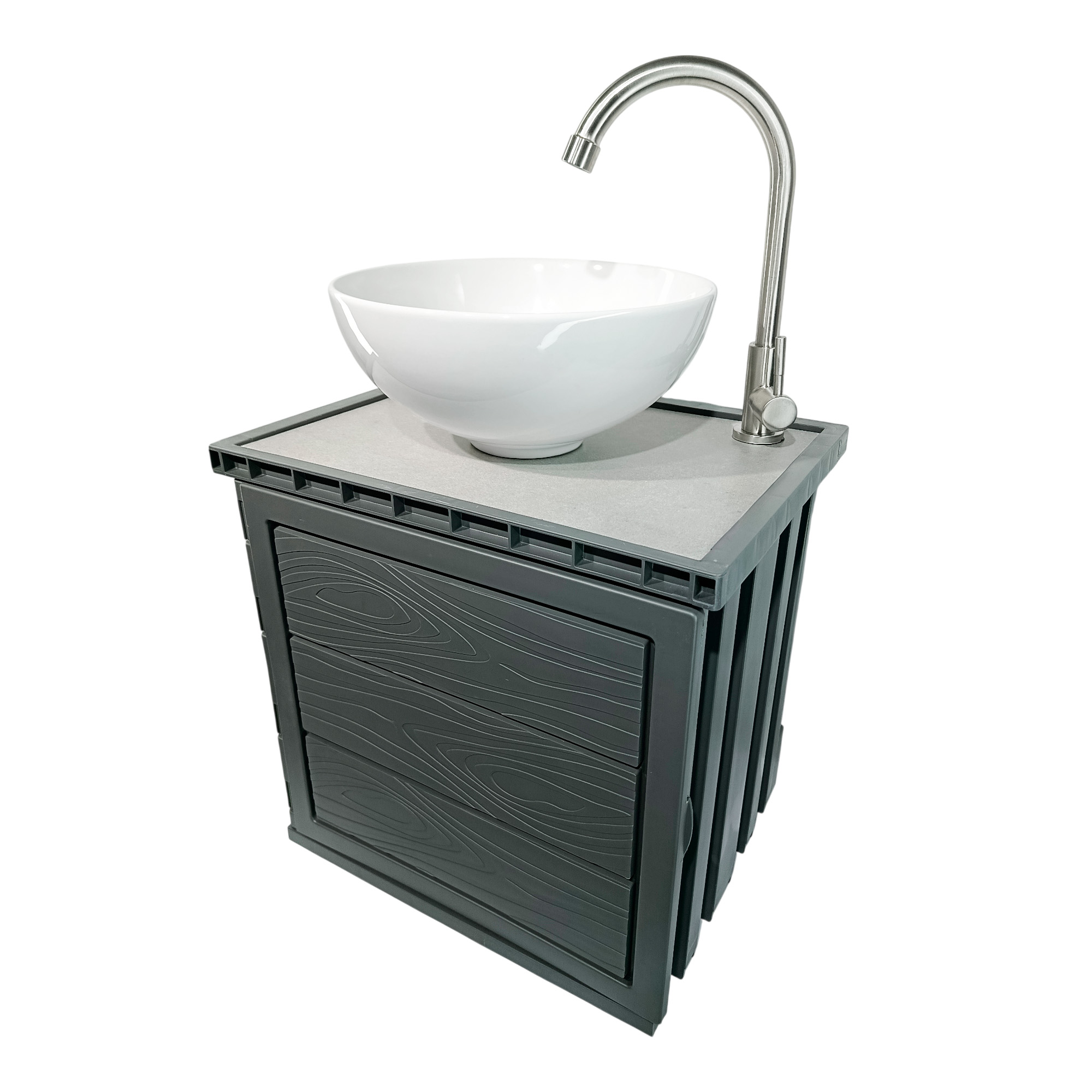 Kit Mueble Pvc + Lavamanos + Griferia Ccol1149