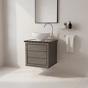 Kit Mueble Pvc + Lavamanos + Griferia Ccol1149