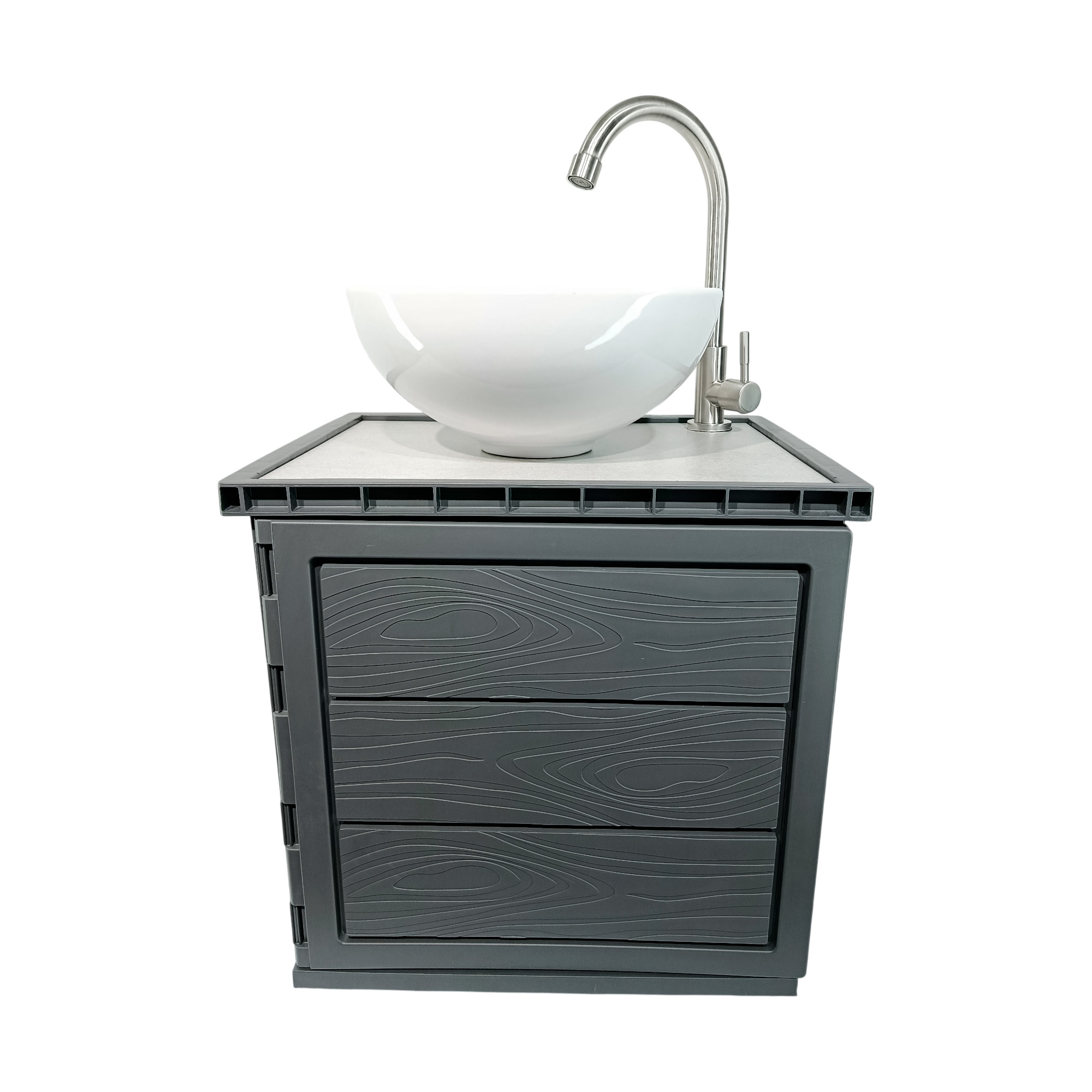 Kit Mueble Pvc + Lavamanos + Griferia Ccol1149